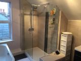 Shower with panels and deflector: Click Here To View Larger Image
